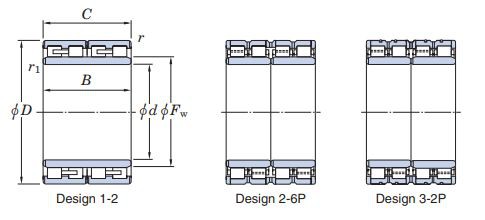 four row cylindrical roller bearing